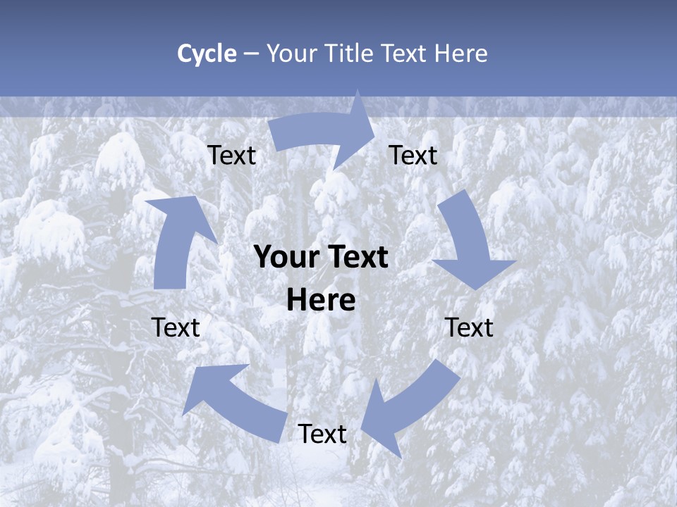 A Group Of People Walking Through A Snow Covered Forest PowerPoint Template