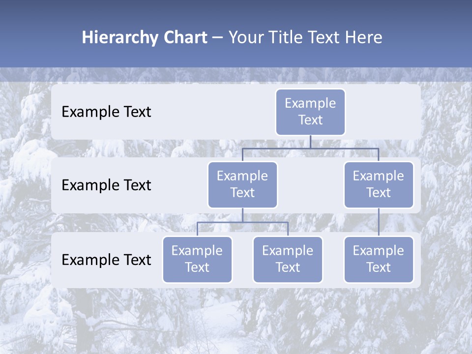 A Group Of People Walking Through A Snow Covered Forest PowerPoint Template