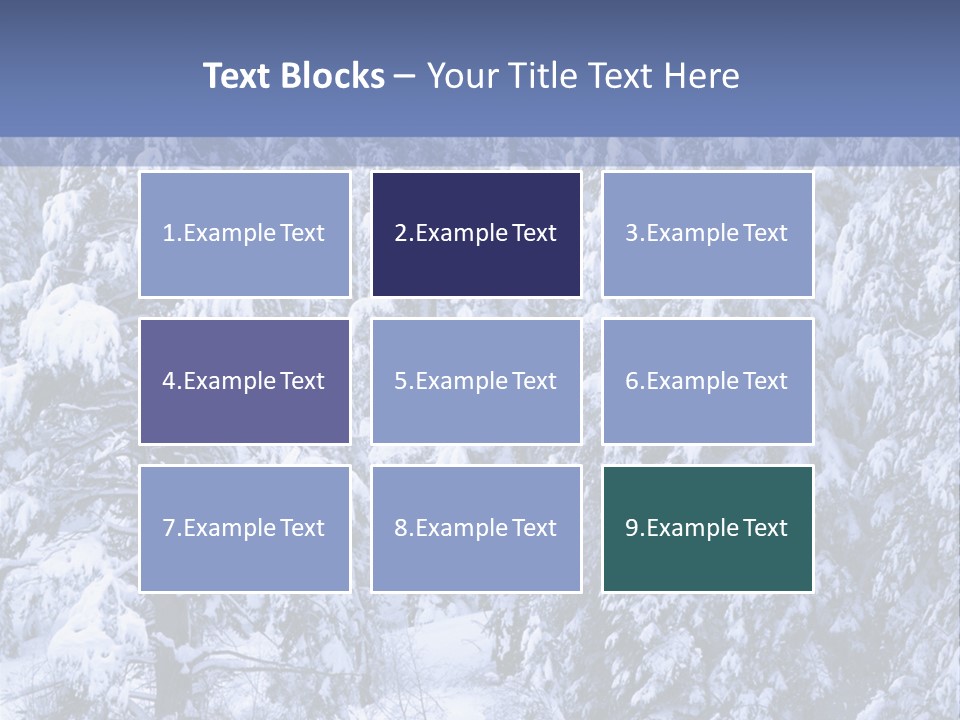 A Group Of People Walking Through A Snow Covered Forest PowerPoint Template
