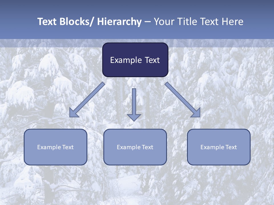 A Group Of People Walking Through A Snow Covered Forest PowerPoint Template