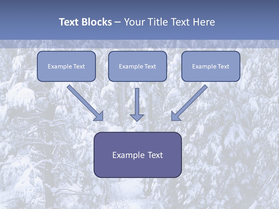 A Group Of People Walking Through A Snow Covered Forest PowerPoint Template