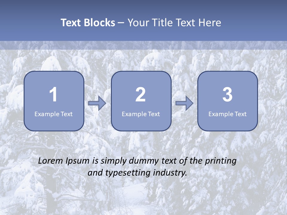 A Group Of People Walking Through A Snow Covered Forest PowerPoint Template