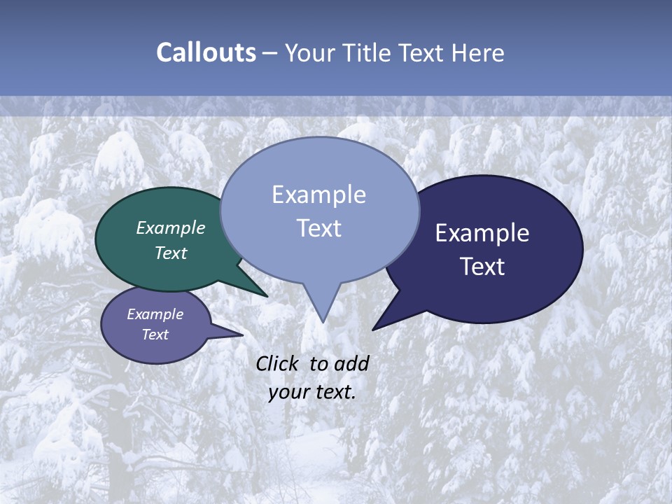 A Group Of People Walking Through A Snow Covered Forest PowerPoint Template