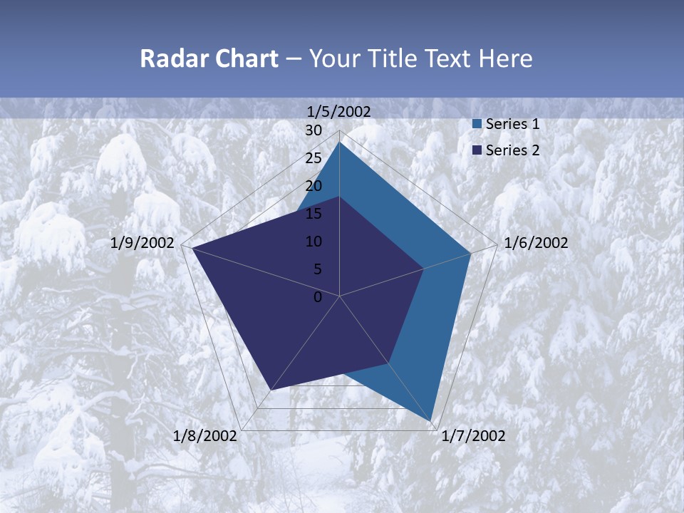 A Group Of People Walking Through A Snow Covered Forest PowerPoint Template