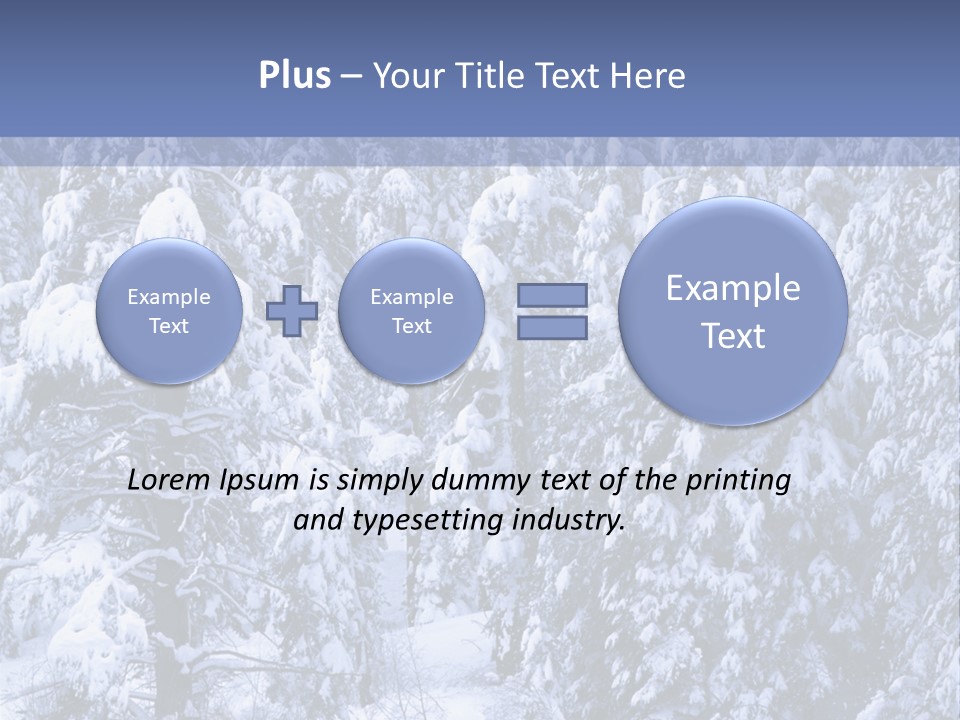 A Group Of People Walking Through A Snow Covered Forest PowerPoint Template