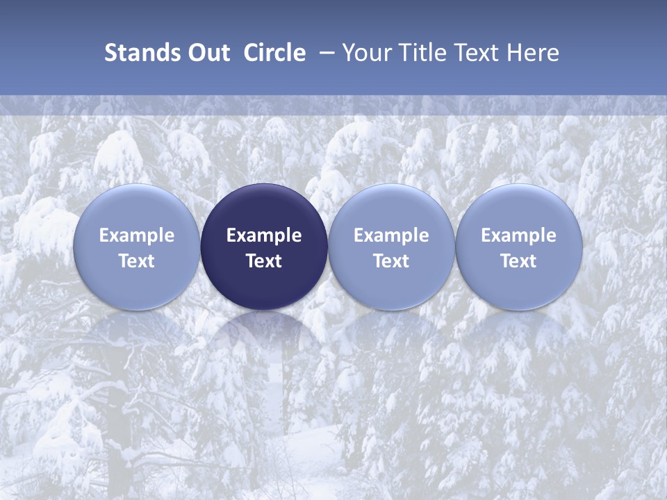 A Group Of People Walking Through A Snow Covered Forest PowerPoint Template