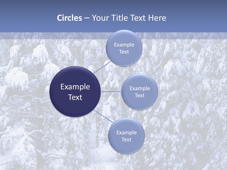 A Group Of People Walking Through A Snow Covered Forest PowerPoint Template