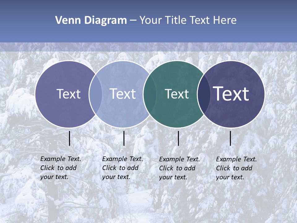 A Group Of People Walking Through A Snow Covered Forest PowerPoint Template