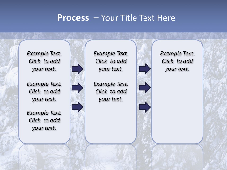 A Group Of People Walking Through A Snow Covered Forest PowerPoint Template