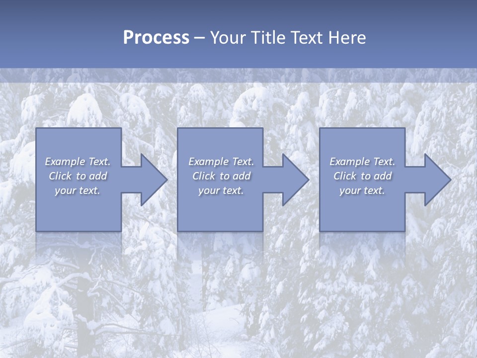 A Group Of People Walking Through A Snow Covered Forest PowerPoint Template