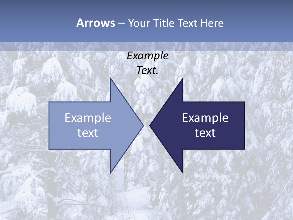 A Group Of People Walking Through A Snow Covered Forest PowerPoint Template