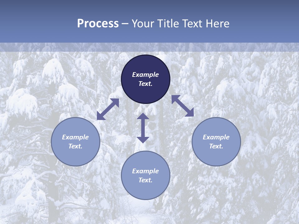 A Group Of People Walking Through A Snow Covered Forest PowerPoint Template