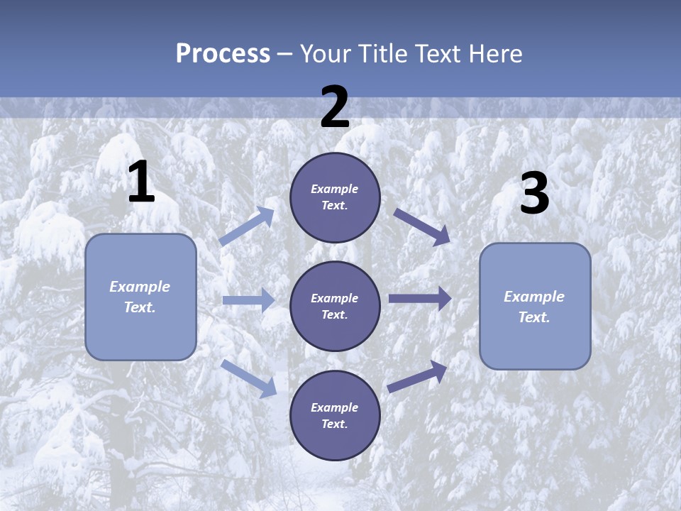 A Group Of People Walking Through A Snow Covered Forest PowerPoint Template