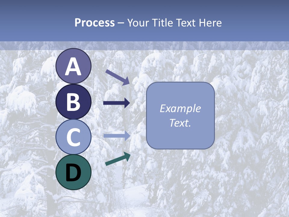 A Group Of People Walking Through A Snow Covered Forest PowerPoint Template