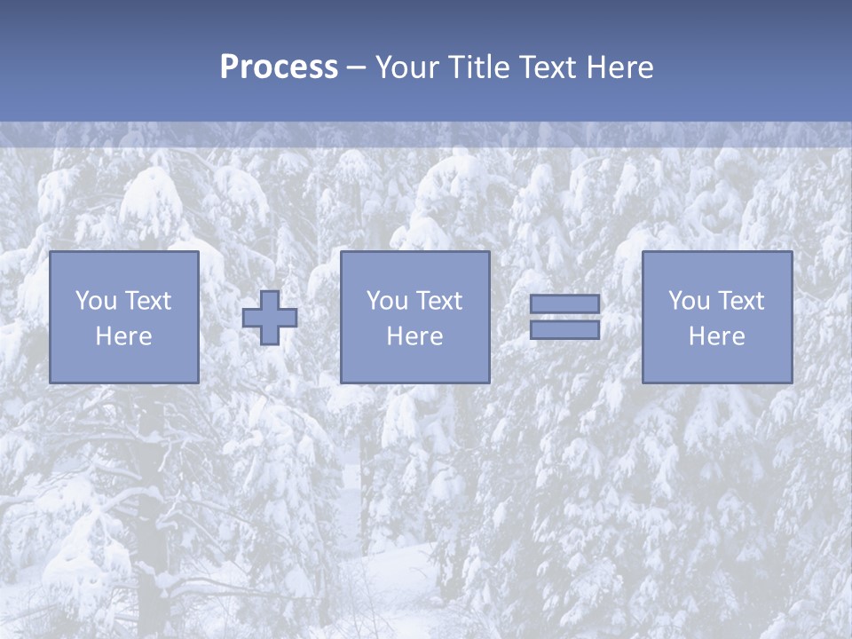 A Group Of People Walking Through A Snow Covered Forest PowerPoint Template