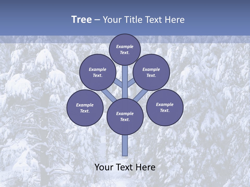 A Group Of People Walking Through A Snow Covered Forest PowerPoint Template