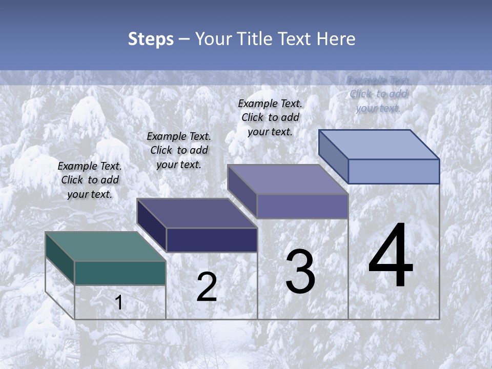 A Group Of People Walking Through A Snow Covered Forest PowerPoint Template