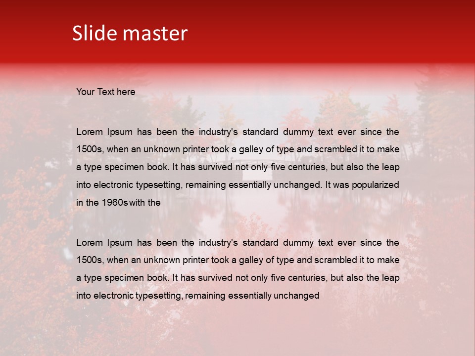 A Lake Surrounded By Trees With A Bridge In The Background PowerPoint Template