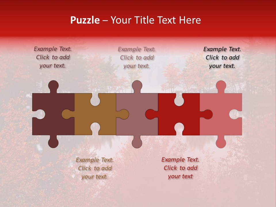 A Lake Surrounded By Trees With A Bridge In The Background PowerPoint Template