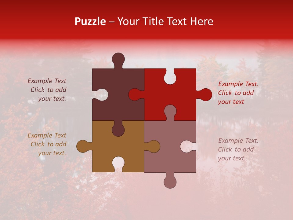 A Lake Surrounded By Trees With A Bridge In The Background PowerPoint Template