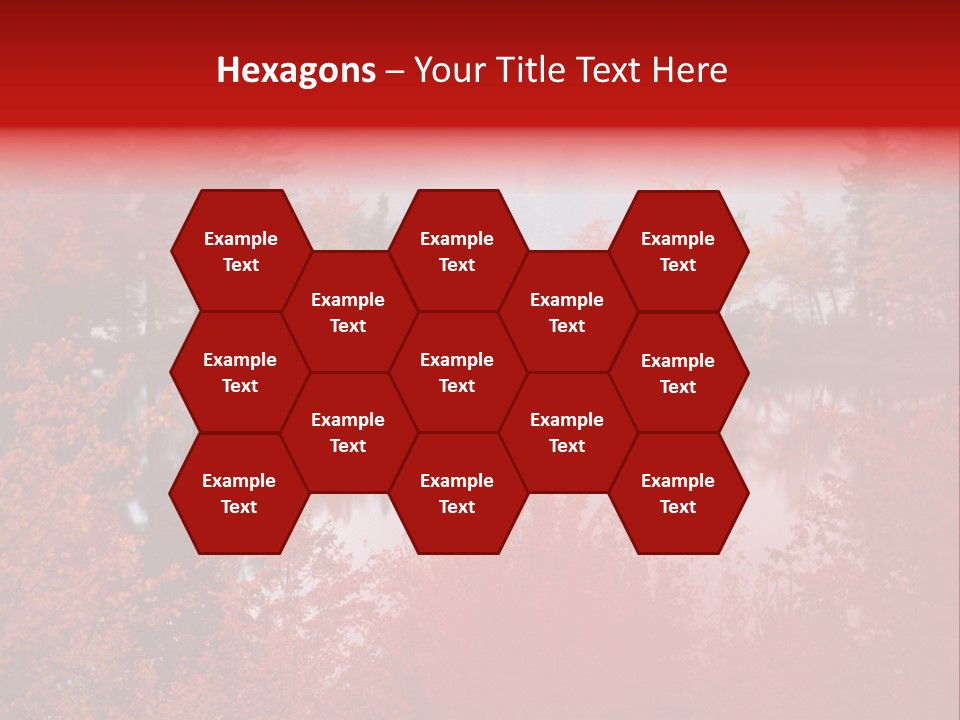 A Lake Surrounded By Trees With A Bridge In The Background PowerPoint Template