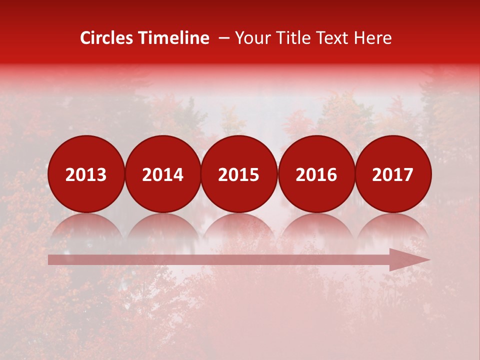 A Lake Surrounded By Trees With A Bridge In The Background PowerPoint Template