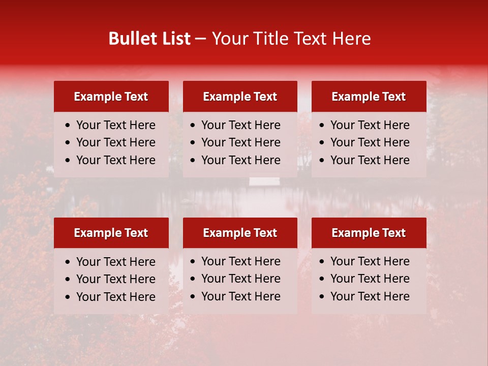 A Lake Surrounded By Trees With A Bridge In The Background PowerPoint Template