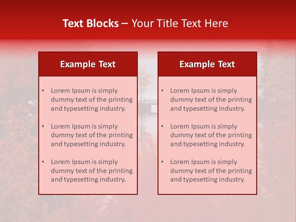 A Lake Surrounded By Trees With A Bridge In The Background PowerPoint Template
