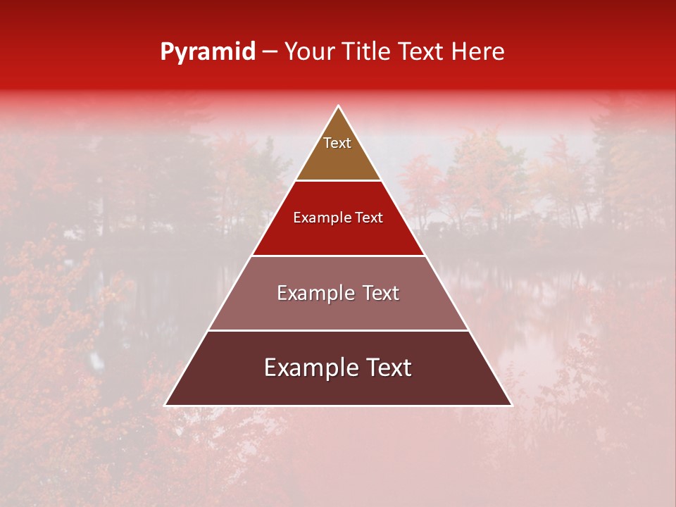 A Lake Surrounded By Trees With A Bridge In The Background PowerPoint Template