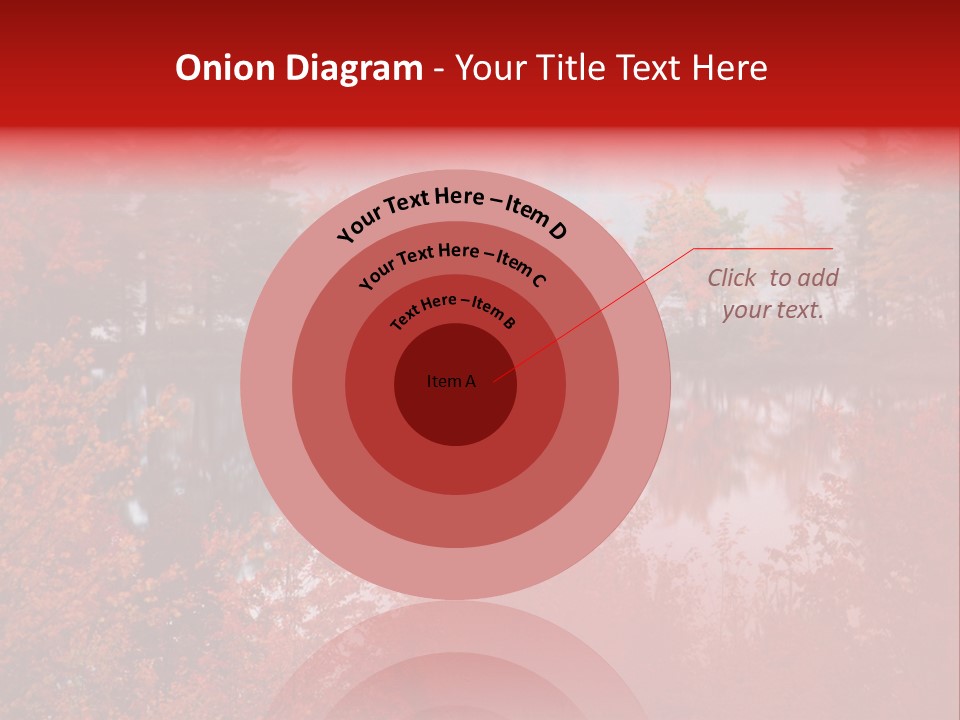 A Lake Surrounded By Trees With A Bridge In The Background PowerPoint Template