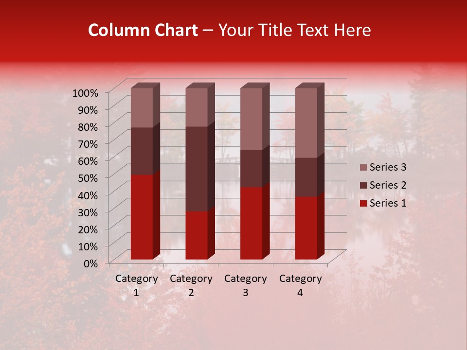 A Lake Surrounded By Trees With A Bridge In The Background PowerPoint Template