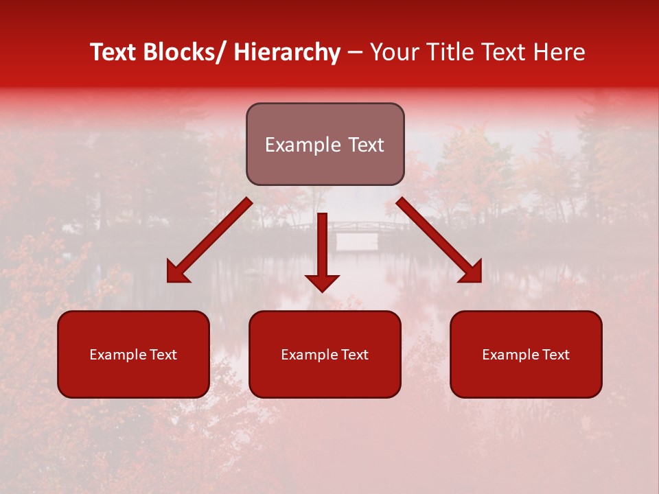 A Lake Surrounded By Trees With A Bridge In The Background PowerPoint Template