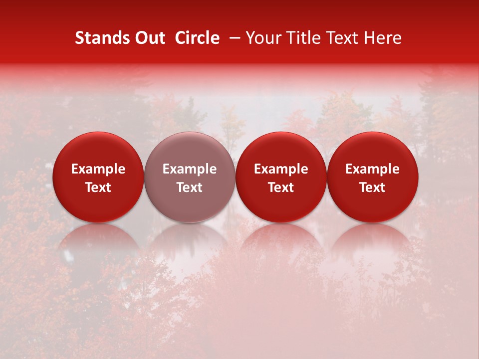 A Lake Surrounded By Trees With A Bridge In The Background PowerPoint Template