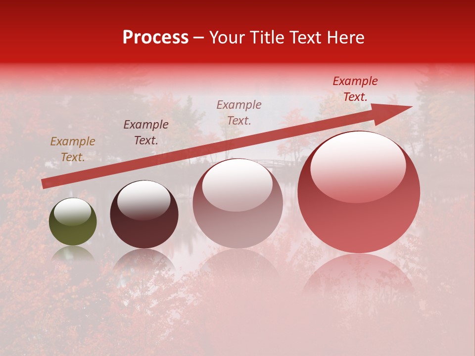 A Lake Surrounded By Trees With A Bridge In The Background PowerPoint Template
