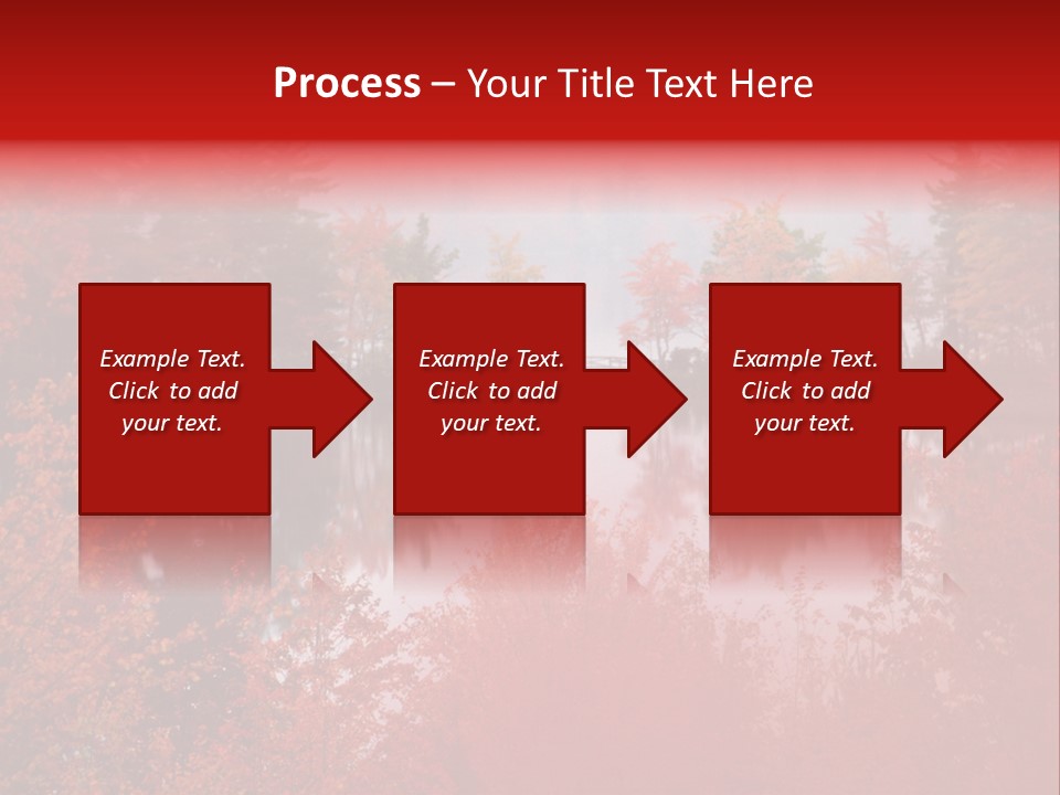 A Lake Surrounded By Trees With A Bridge In The Background PowerPoint Template
