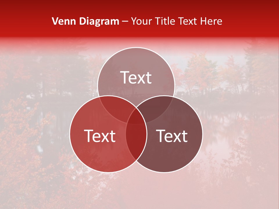 A Lake Surrounded By Trees With A Bridge In The Background PowerPoint Template