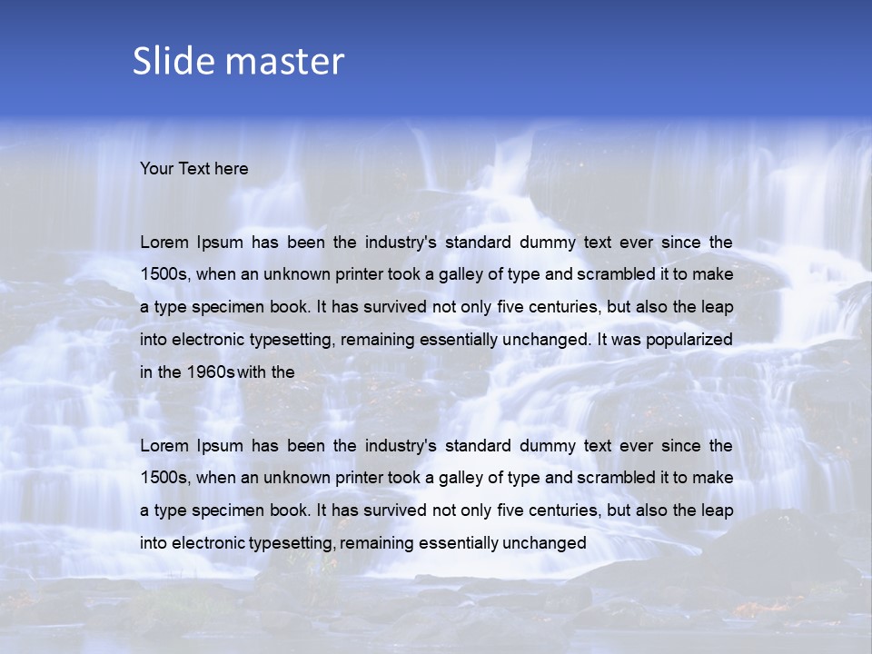 A Large Waterfall With Lots Of Water Coming Out Of It PowerPoint Template