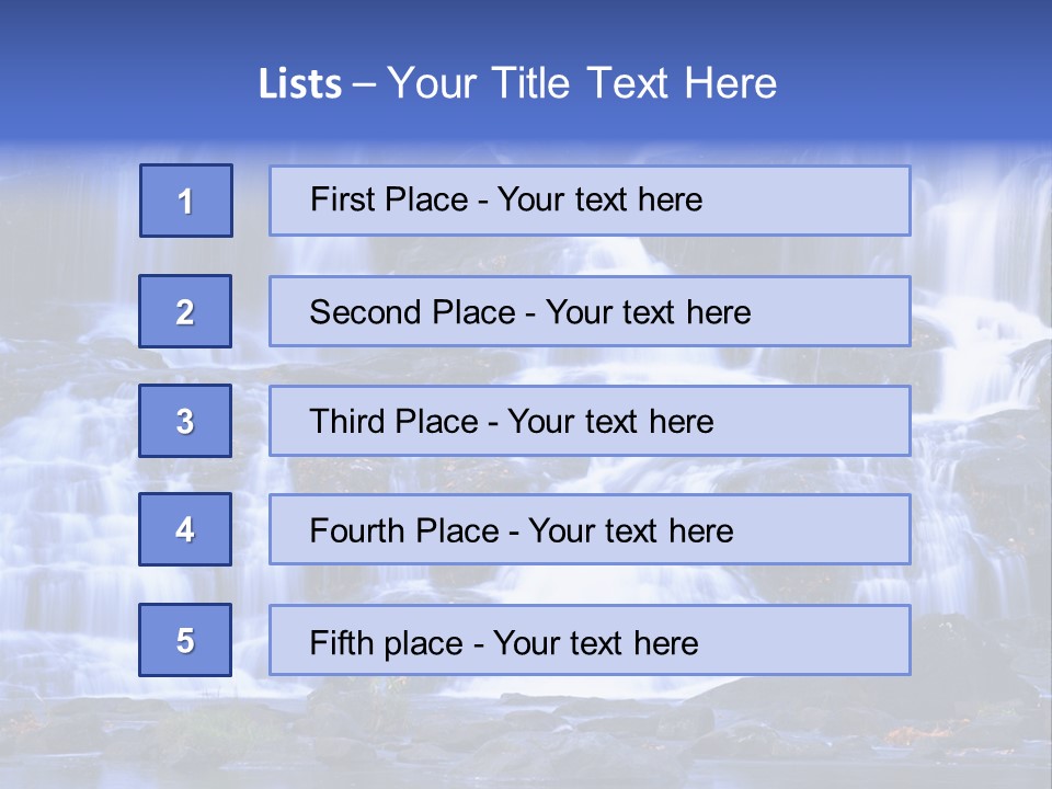 A Large Waterfall With Lots Of Water Coming Out Of It PowerPoint Template