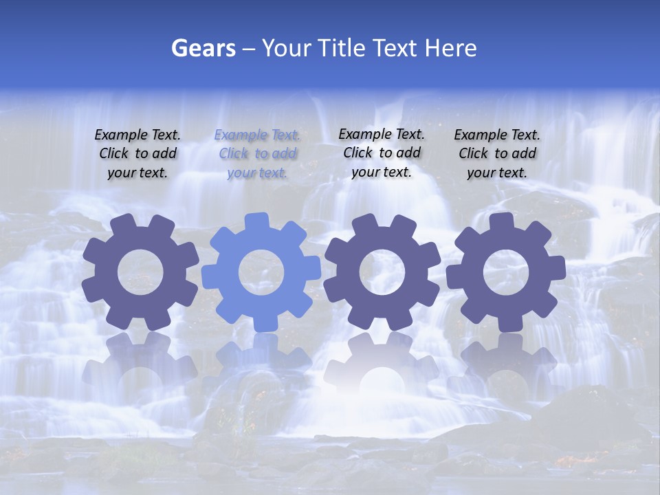 A Large Waterfall With Lots Of Water Coming Out Of It PowerPoint Template