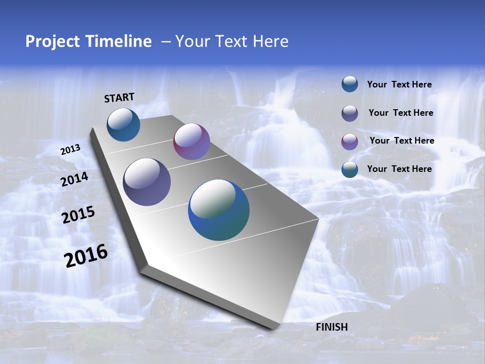 A Large Waterfall With Lots Of Water Coming Out Of It PowerPoint Template