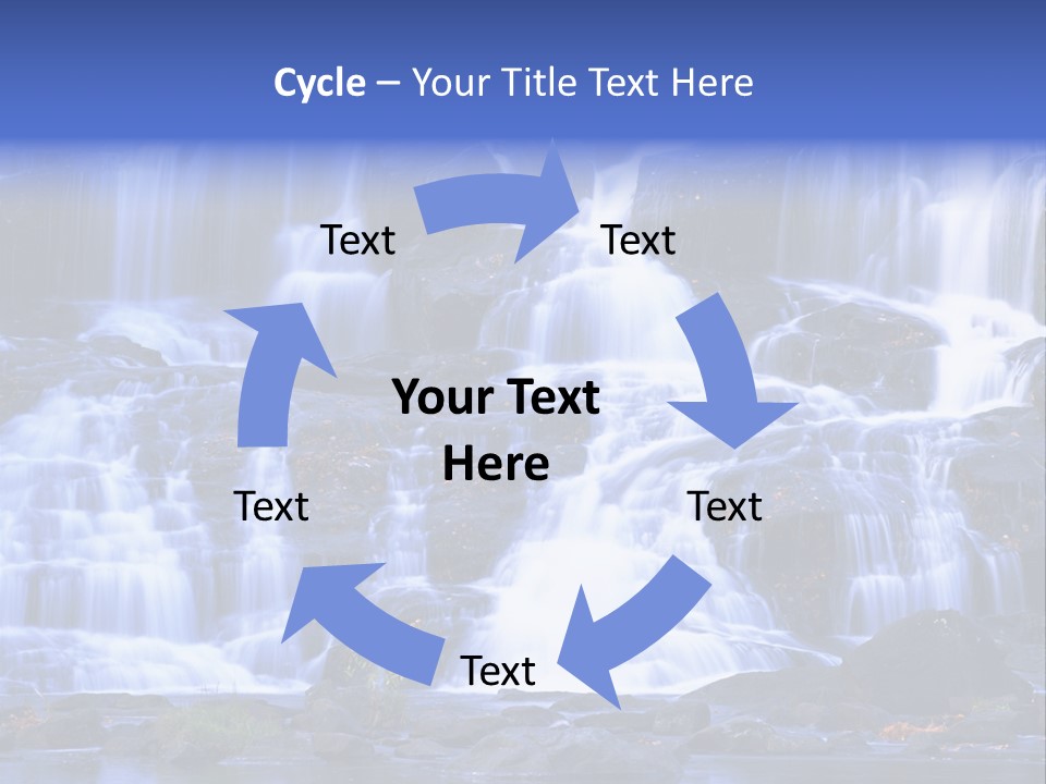 A Large Waterfall With Lots Of Water Coming Out Of It PowerPoint Template