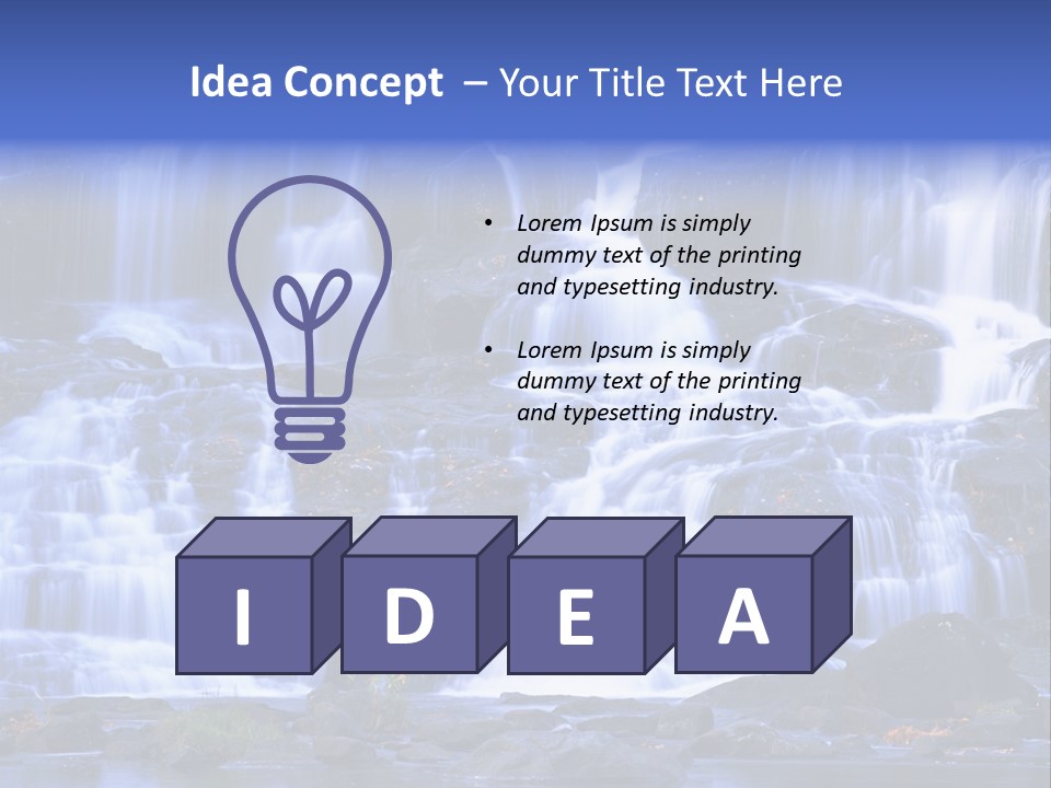 A Large Waterfall With Lots Of Water Coming Out Of It PowerPoint Template