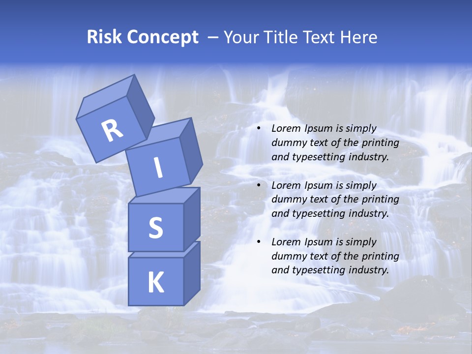A Large Waterfall With Lots Of Water Coming Out Of It PowerPoint Template