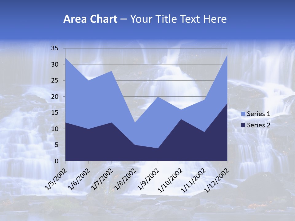 A Large Waterfall With Lots Of Water Coming Out Of It PowerPoint Template