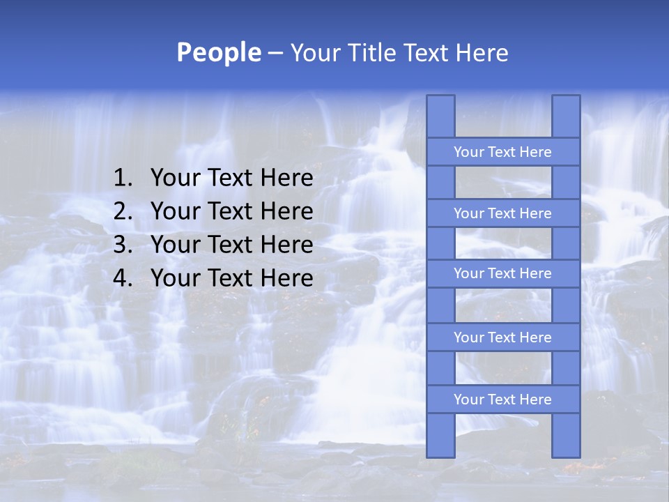 A Large Waterfall With Lots Of Water Coming Out Of It PowerPoint Template