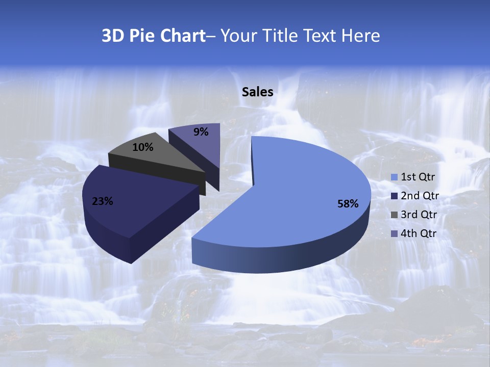 A Large Waterfall With Lots Of Water Coming Out Of It PowerPoint Template