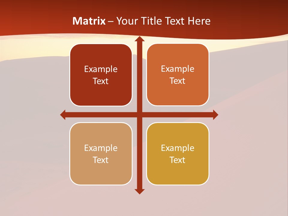 A Desert Scene With A Sunset In The Background PowerPoint Template