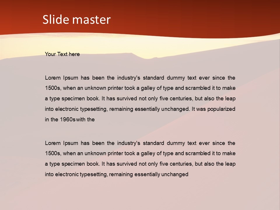 A Desert Scene With A Sunset In The Background PowerPoint Template