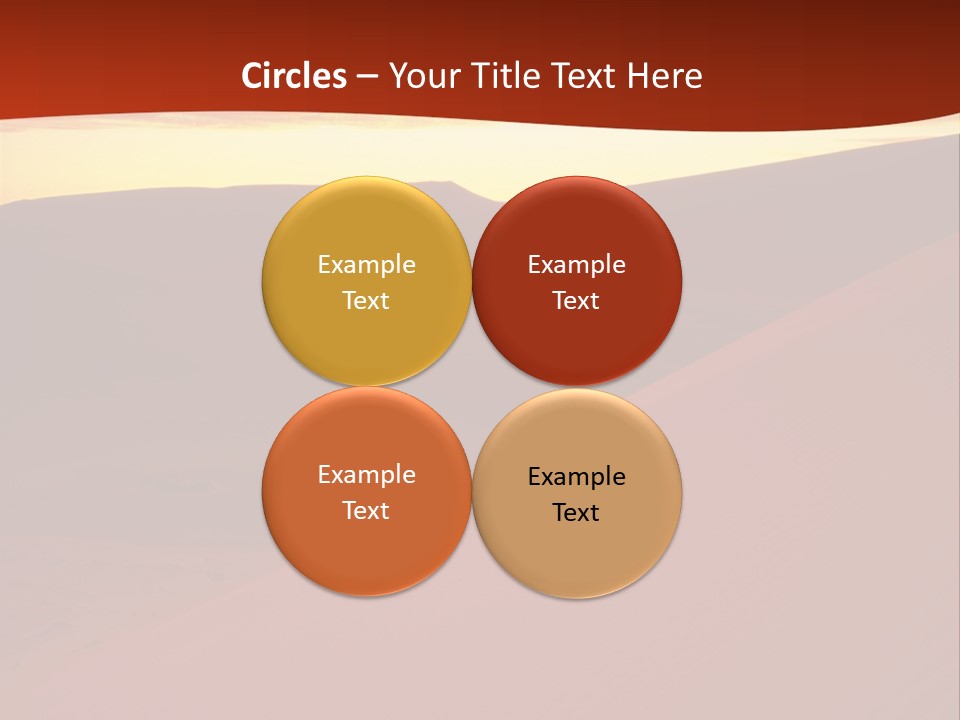 A Desert Scene With A Sunset In The Background PowerPoint Template