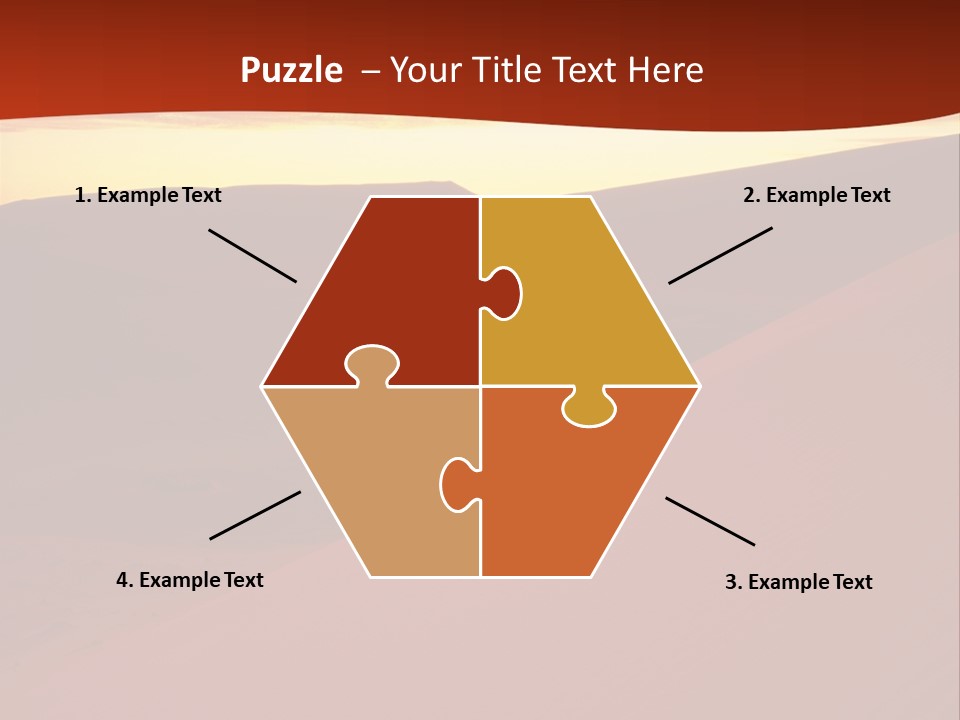 A Desert Scene With A Sunset In The Background PowerPoint Template